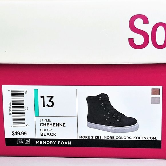 Girls High Top Sneakers Lace/Zip Various Sizes NWT - Picture 9 of 15